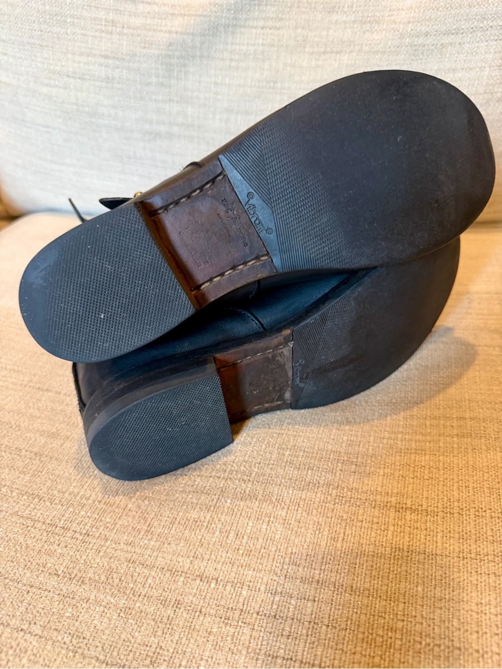 rag & bone Black Leather Combat Moto Boots - Picture 10 of 10